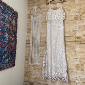 Adrienne Pappell sequin popover gown